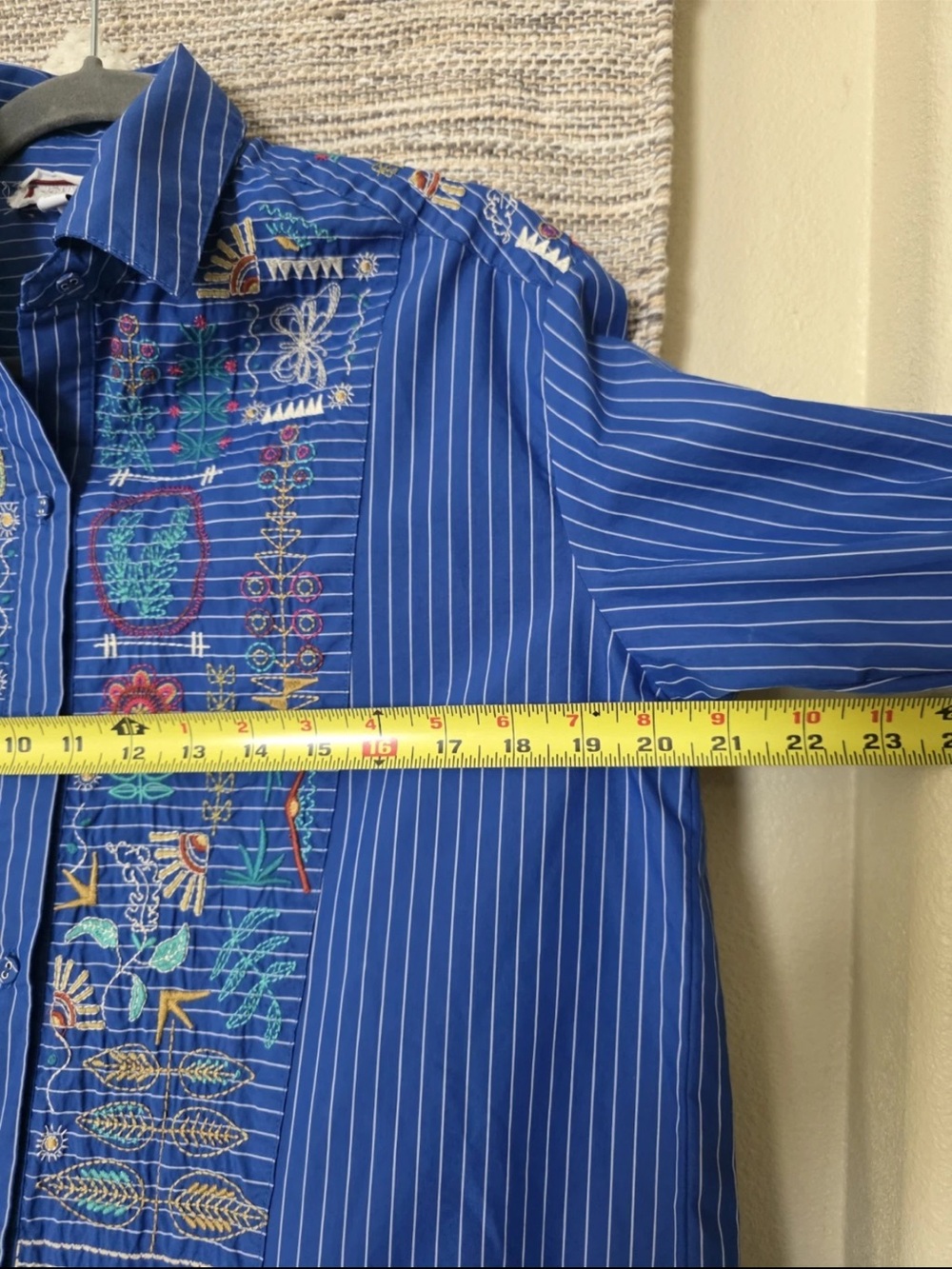 Johnny Was Womens XS Oversized Embroidered Button Up Shirt Boho Artisan MSRP$248 - Picture 10 of 12